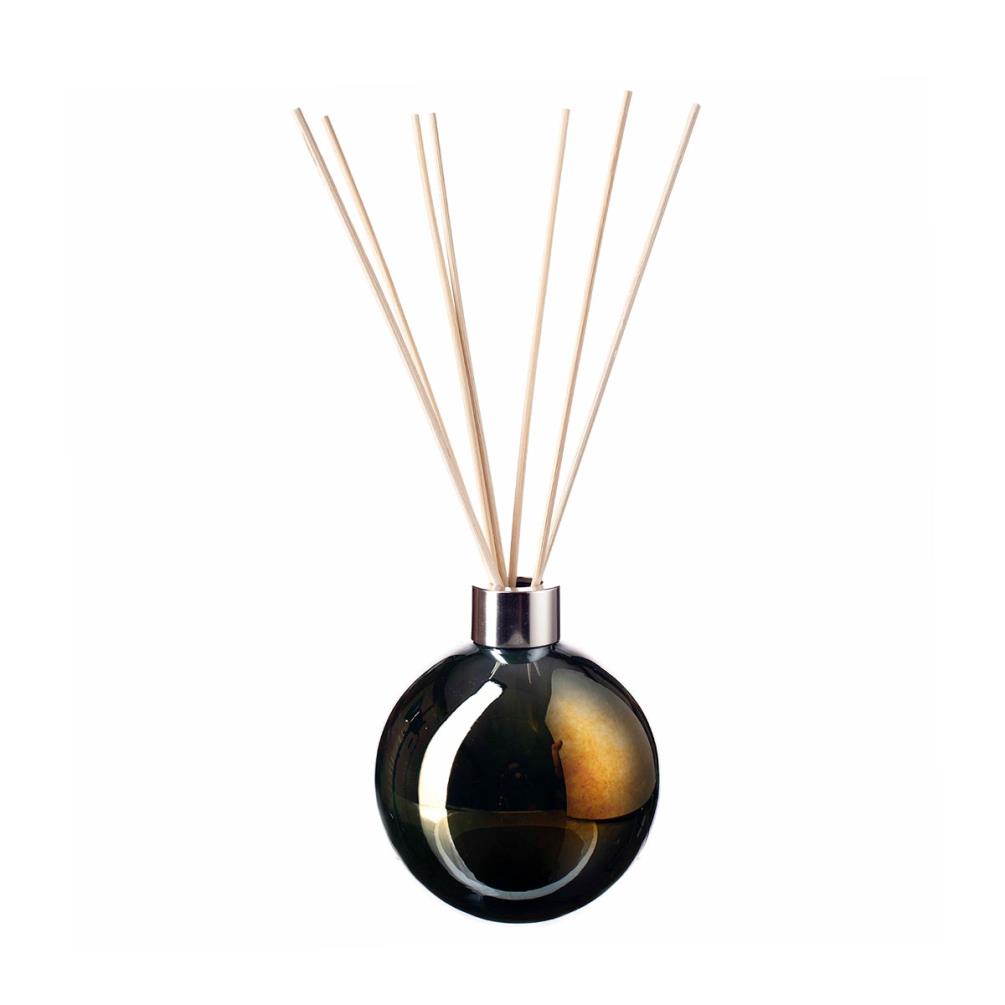 Amelia Art Glass Solid Metallic Black Sphere Reed Diffuser £15.74